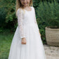 Mary-Jane in Ivory White ~ Party or Flower Girl Dress + Sash