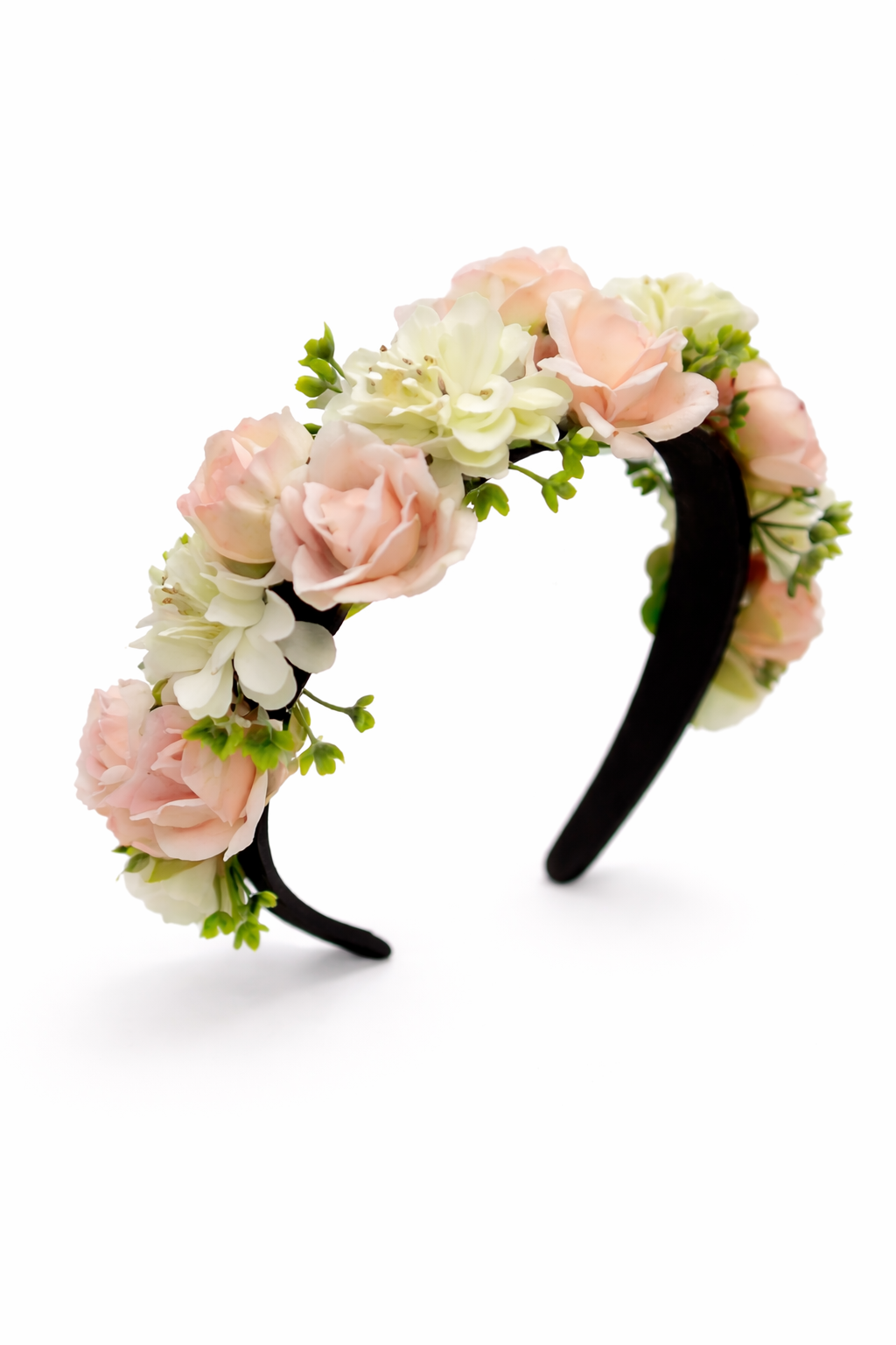 Blush Meadow Headband + Pink Satin Drawstring Bag - Ages 6 + upwards.