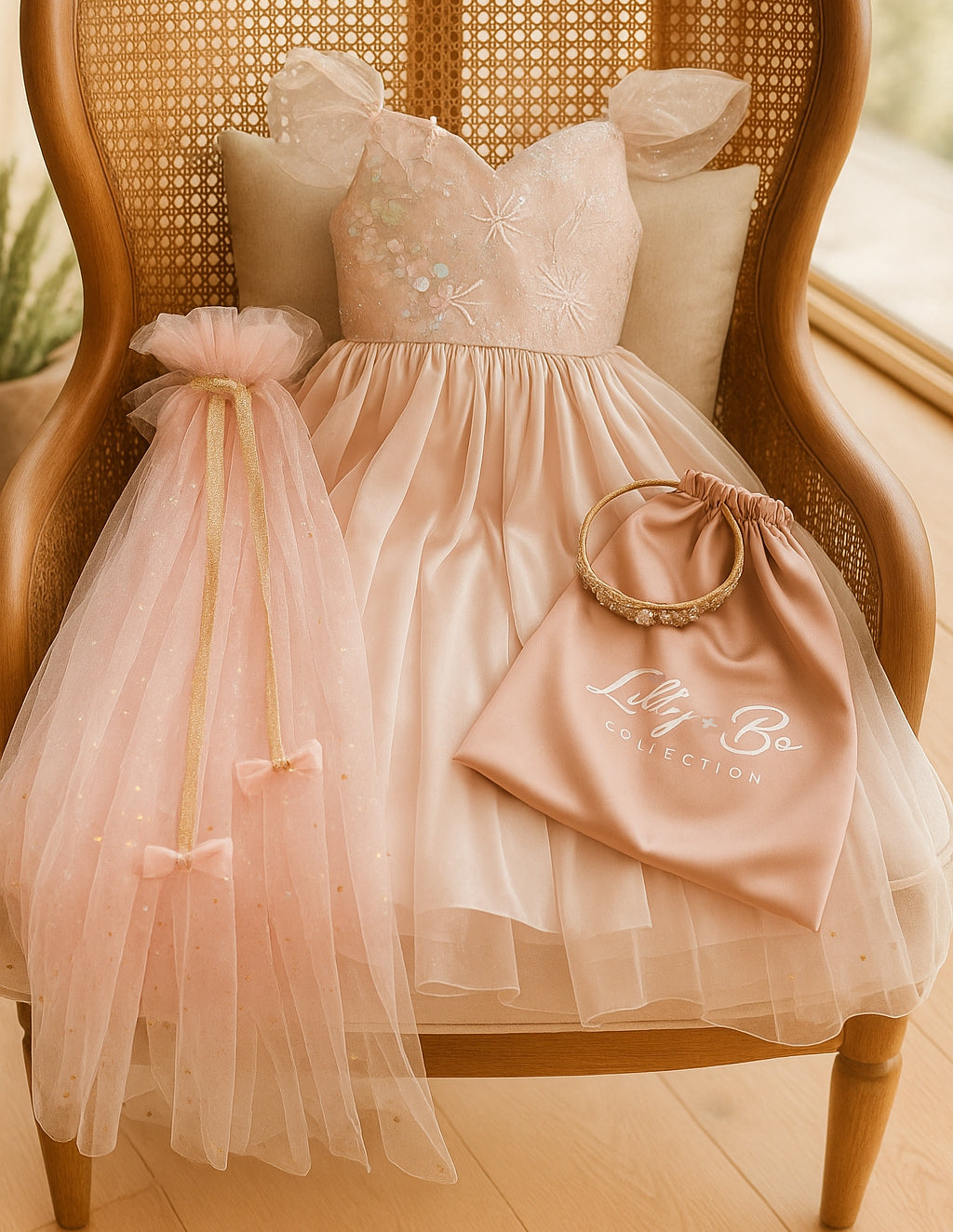 Pink Satin Drawstring Gift Bag