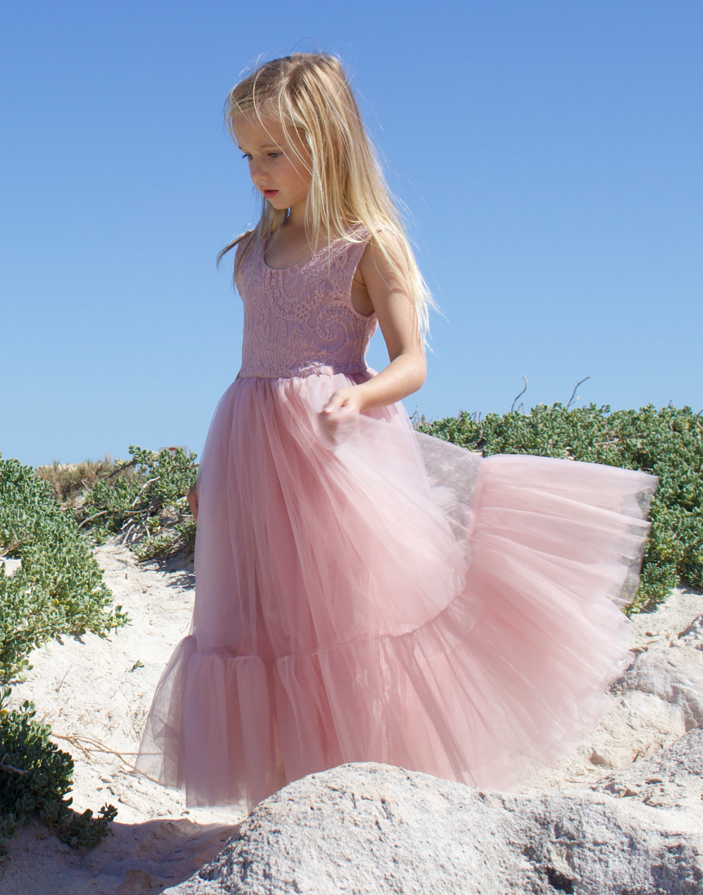 Flora in Dusty Rose ~ Party or Flower Girl Dress