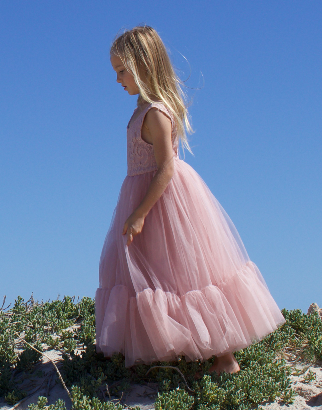 Flora in Dusty Rose ~ Party or Flower Girl Dress