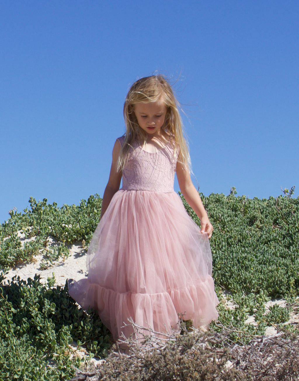 Flora in Dusty Rose ~ Party or Flower Girl Dress