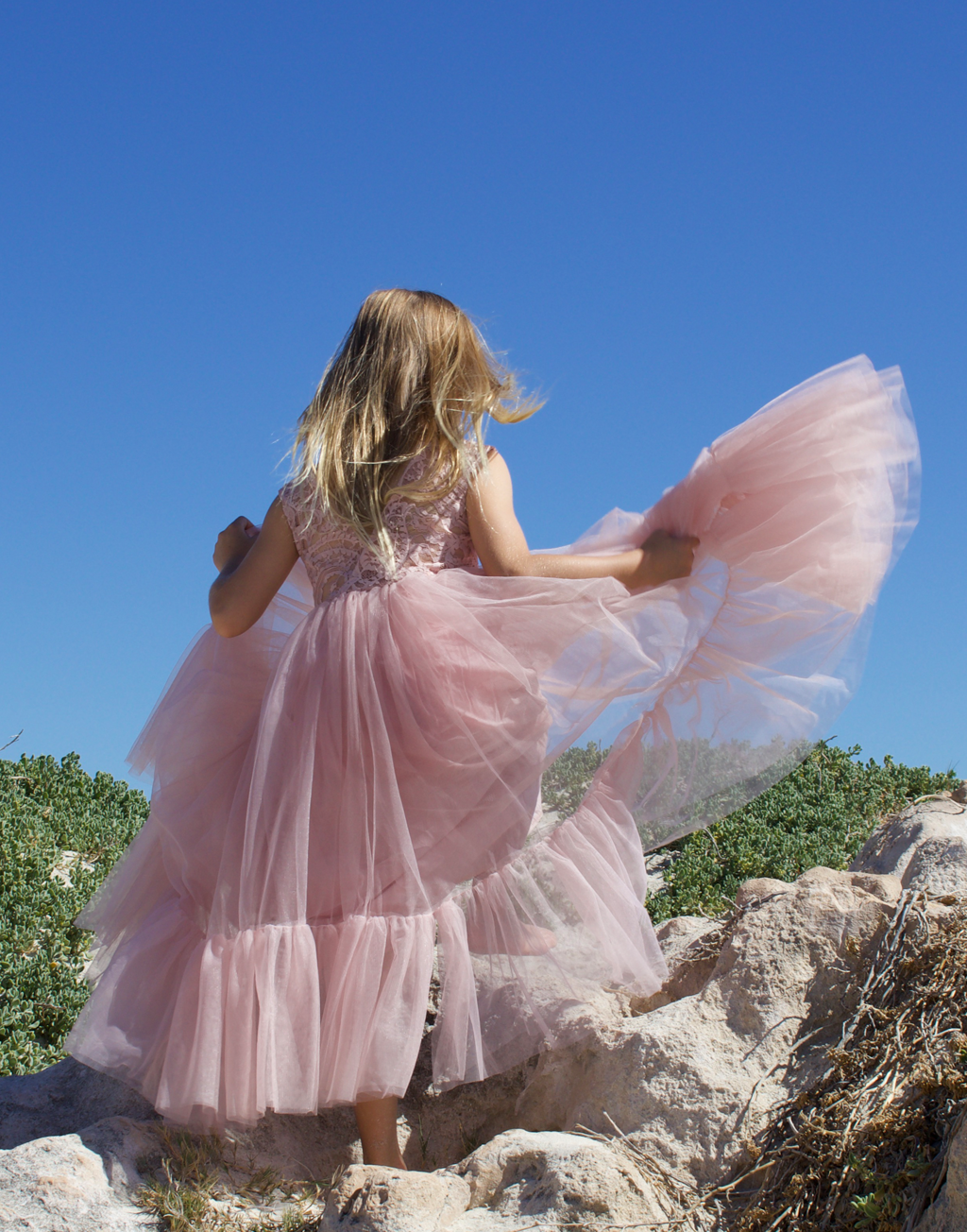 Flora in Dusty Rose ~ Party or Flower Girl Dress