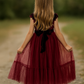 Noel in Burgundy ~ Party or Flower Girl Dress