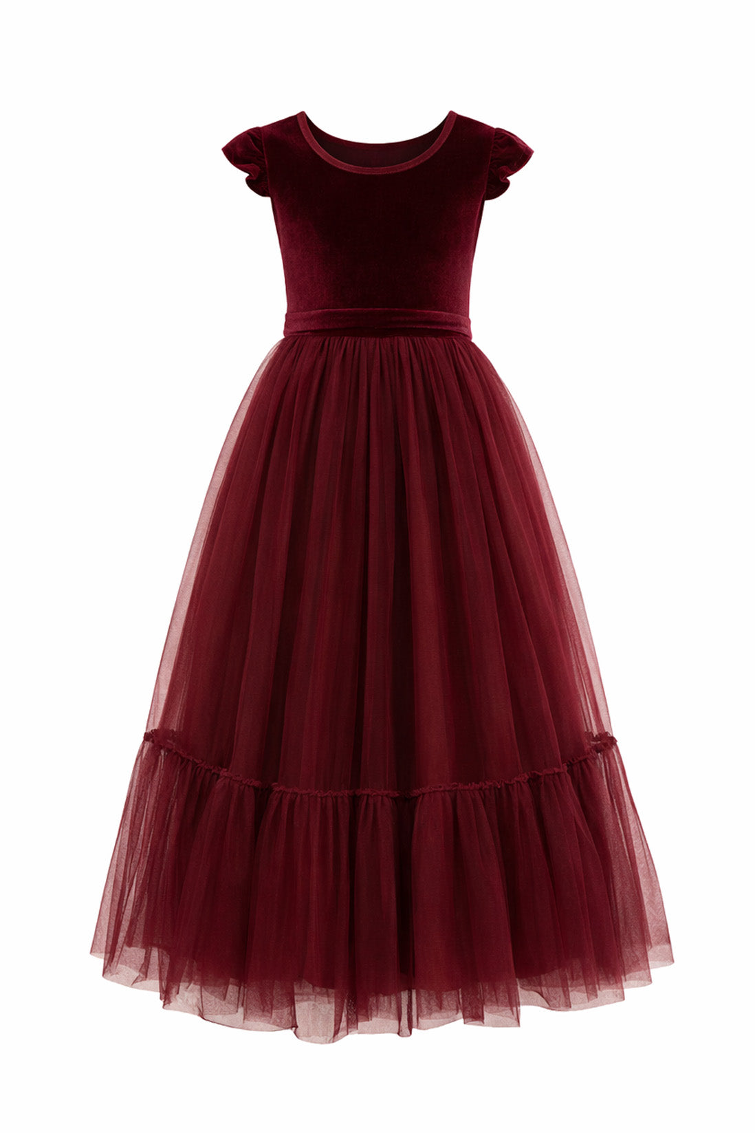 Noel in Burgundy ~ Party or Flower Girl Dress