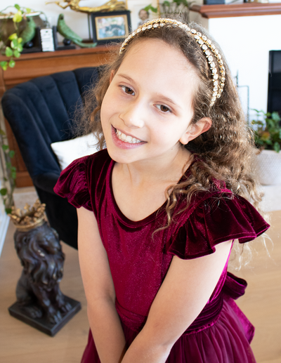 Noel in Burgundy ~ Party or Flower Girl Dress