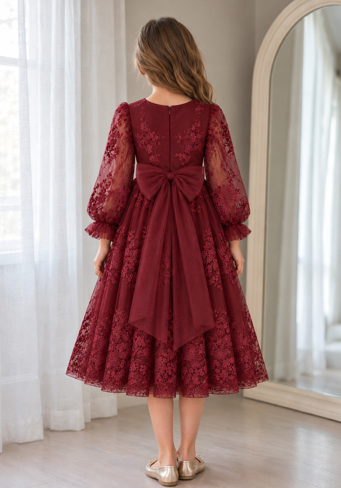 Holly in Burgundy ~ Party or Flower Girl Dress
