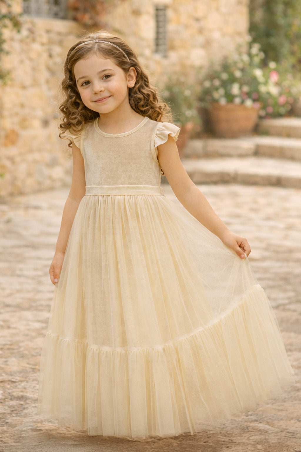 Noel in Champagne ~ Party or Flower Girl Dress
