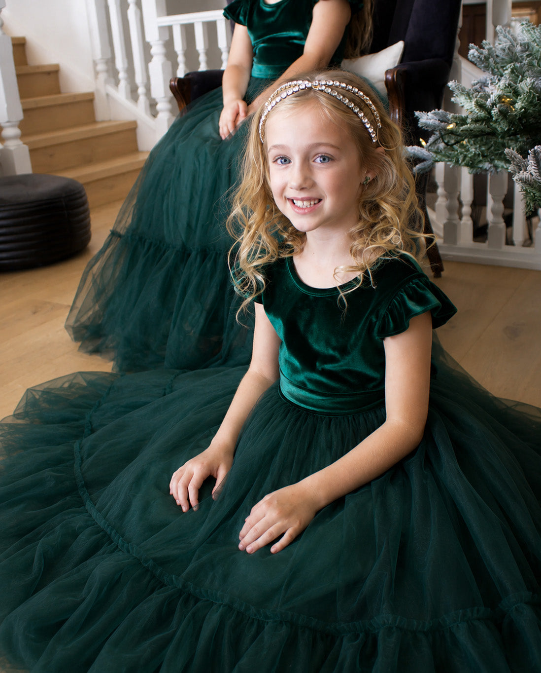 Noel in Forest Green ~ Party or Flower Girl Dress