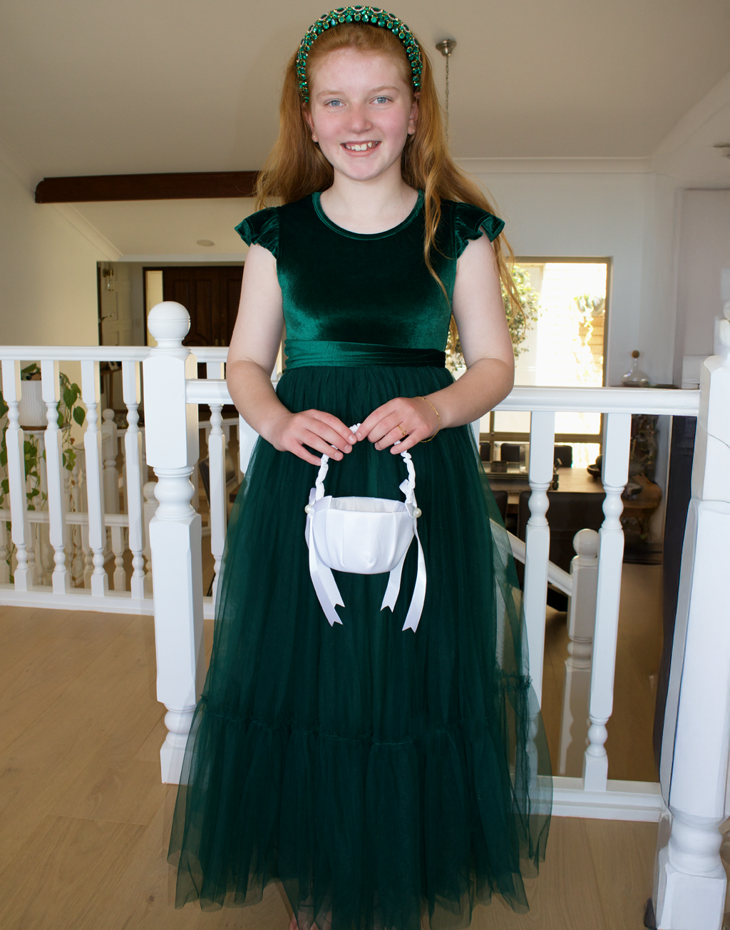 Noel in Forest Green ~ Party or Flower Girl Dress