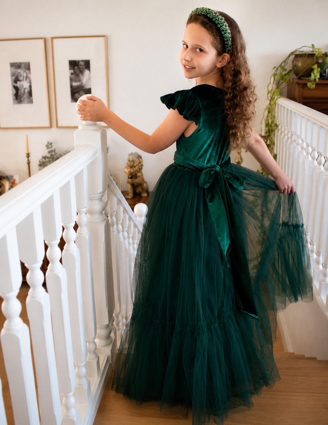 Noel in Forest Green ~ Party or Flower Girl Dress
