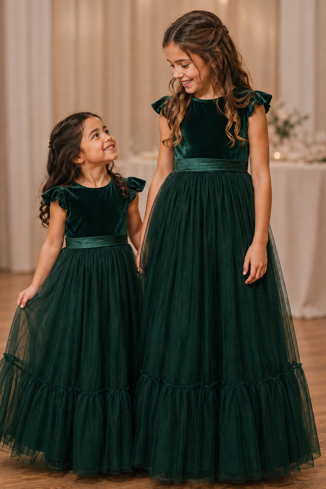 Noel in Forest Green ~ Party or Flower Girl Dress