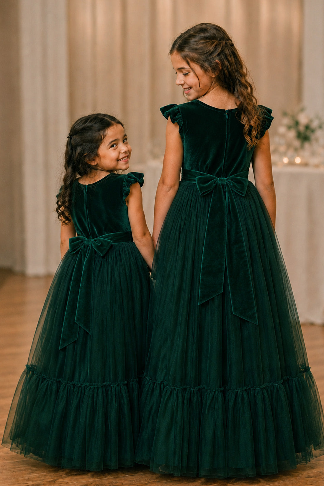 Noel in Forest Green ~ Party or Flower Girl Dress