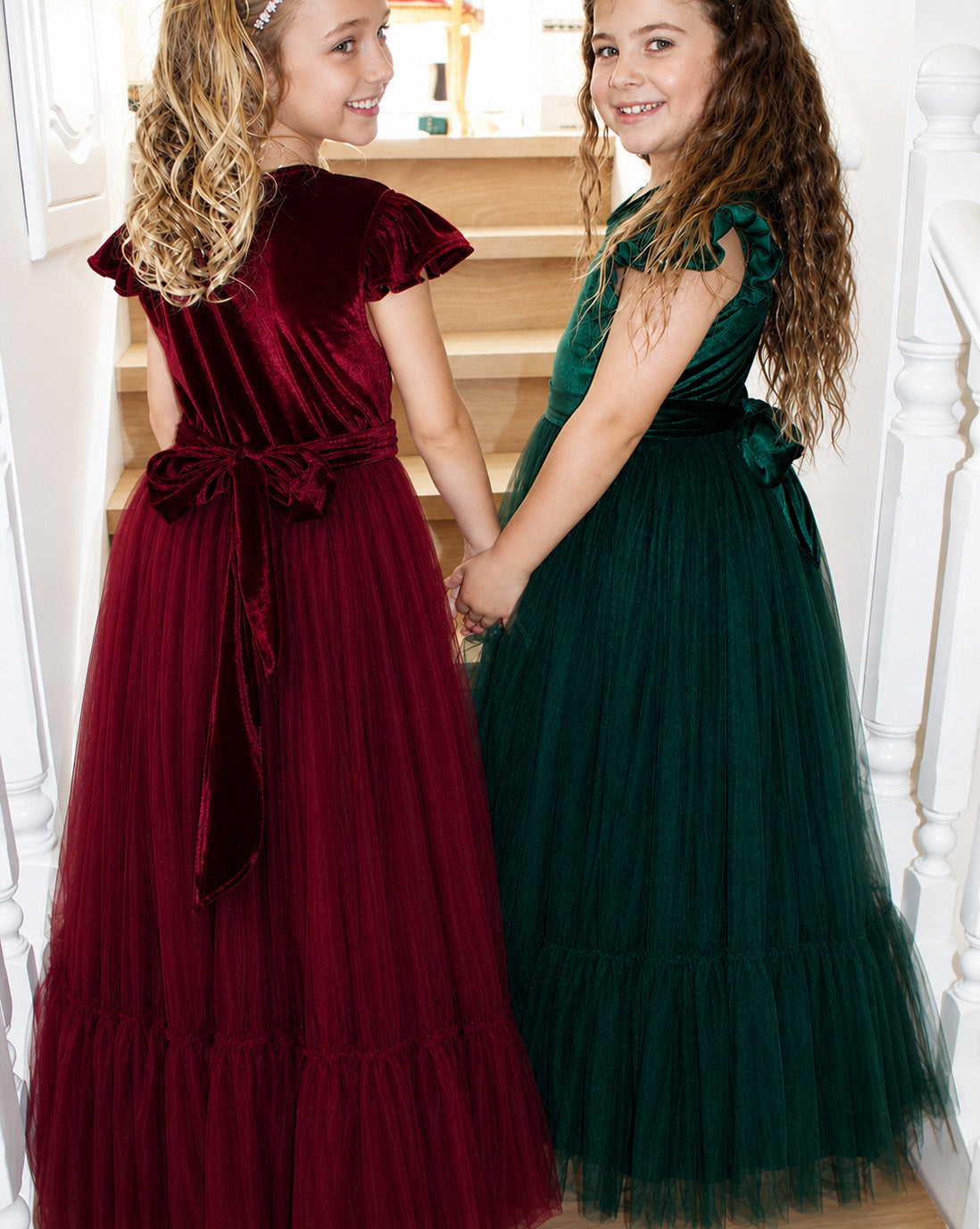 Noel in Burgundy ~ Party or Flower Girl Dress
