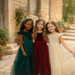 Noel in Burgundy ~ Party or Flower Girl Dress
