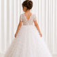 Ophelia in ivory White Party Girl or Flower Girl Dress