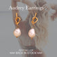 Audrey Fresh Water Pearl Earrings 18k Gold Plated Titanium, Tarnish Free, Hypoallergenic + Waterproof for Teens/Adults