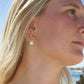Audrey Fresh Water Pearl Earrings 18k Gold Plated Titanium, Tarnish Free, Hypoallergenic + Waterproof for Teens/Adults