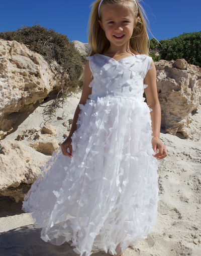 Papilion ~ White Party or Flower Girl Dress