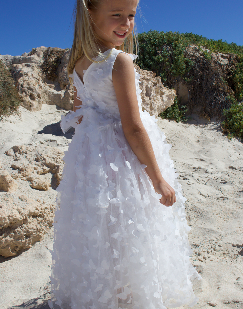 Papilion ~ White Party or Flower Girl Dress