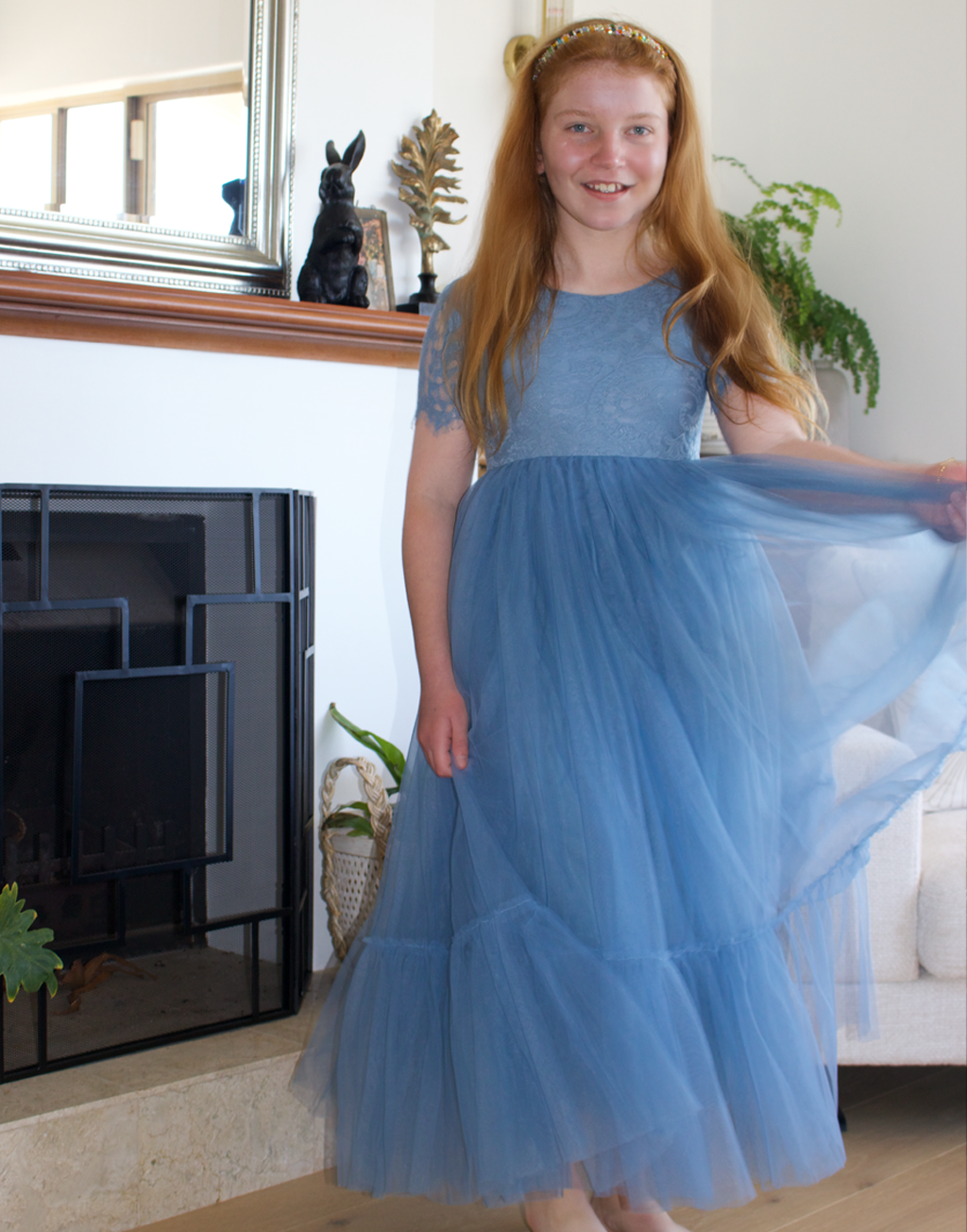 Blue Ivy in Dusty Blue ~ Party or Flower Girl Dress