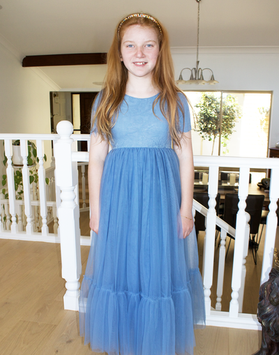 Blue Ivy in Dusty Blue ~ Party or Flower Girl Dress