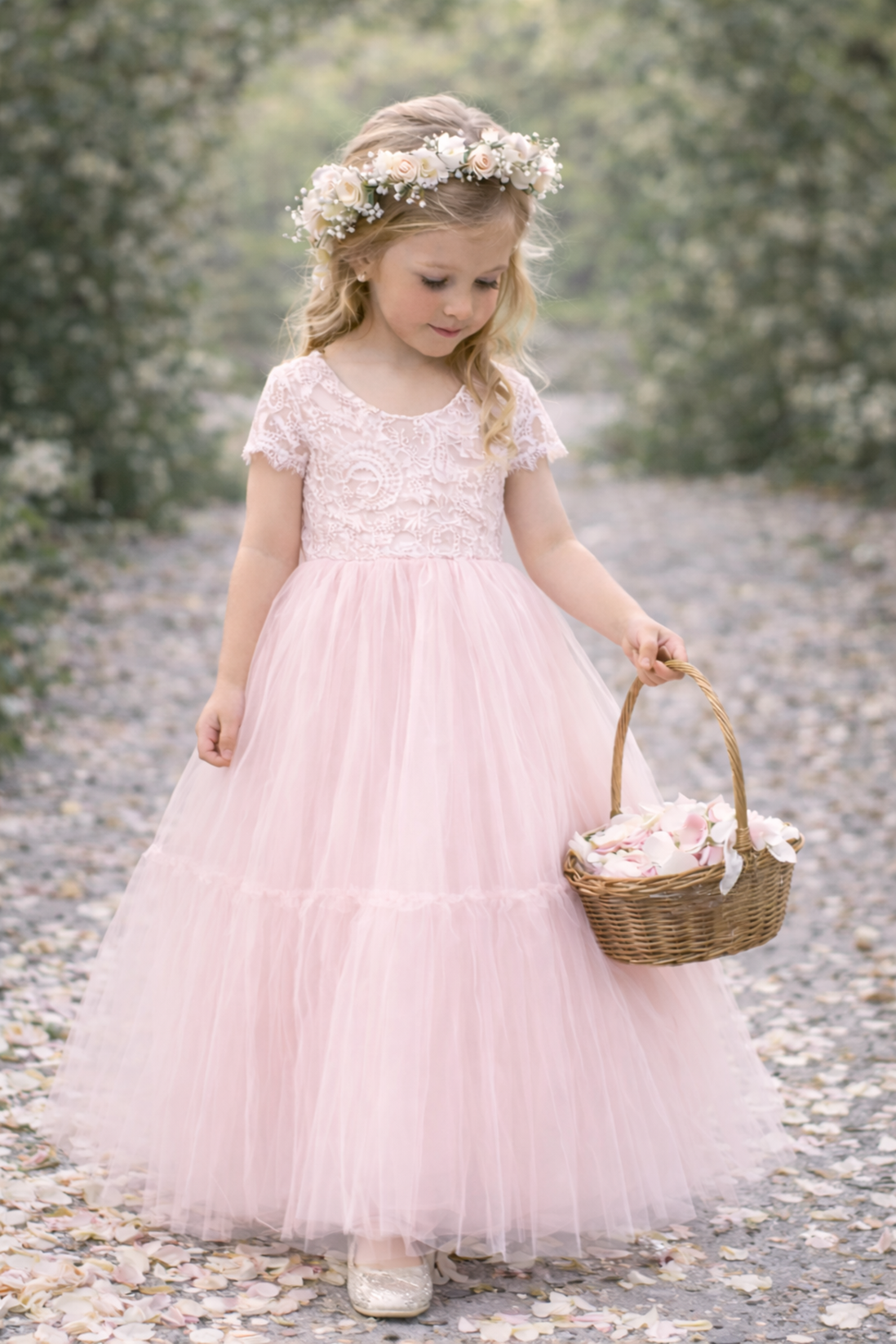 Pink Ivy in Ballet Pink ~ Party or Flower Girl Dress