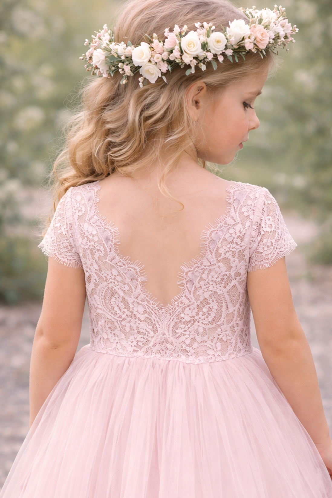 Pink Ivy in Ballet Pink ~ Party or Flower Girl Dress