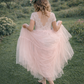 Pink Ivy in Ballet Pink ~ Party or Flower Girl Dress