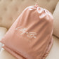 Snowflake Cape in Powder Blue ~ with a Pink Satin Drawstring Bag