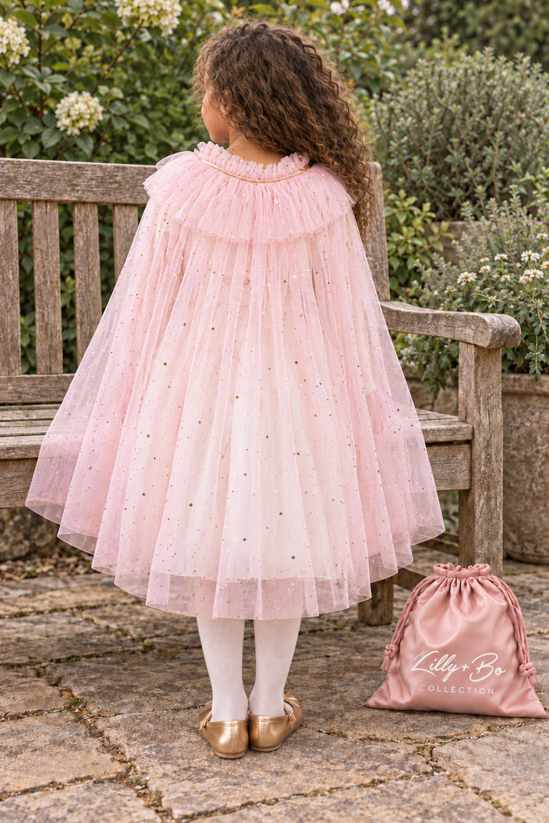 Posey Cape ~ A Perfect Christmas Gift For Girls with a Pink Satin Drawstring Bag