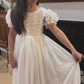 Josephine in Ivory White - A-line Flower Girl or Communion Dress