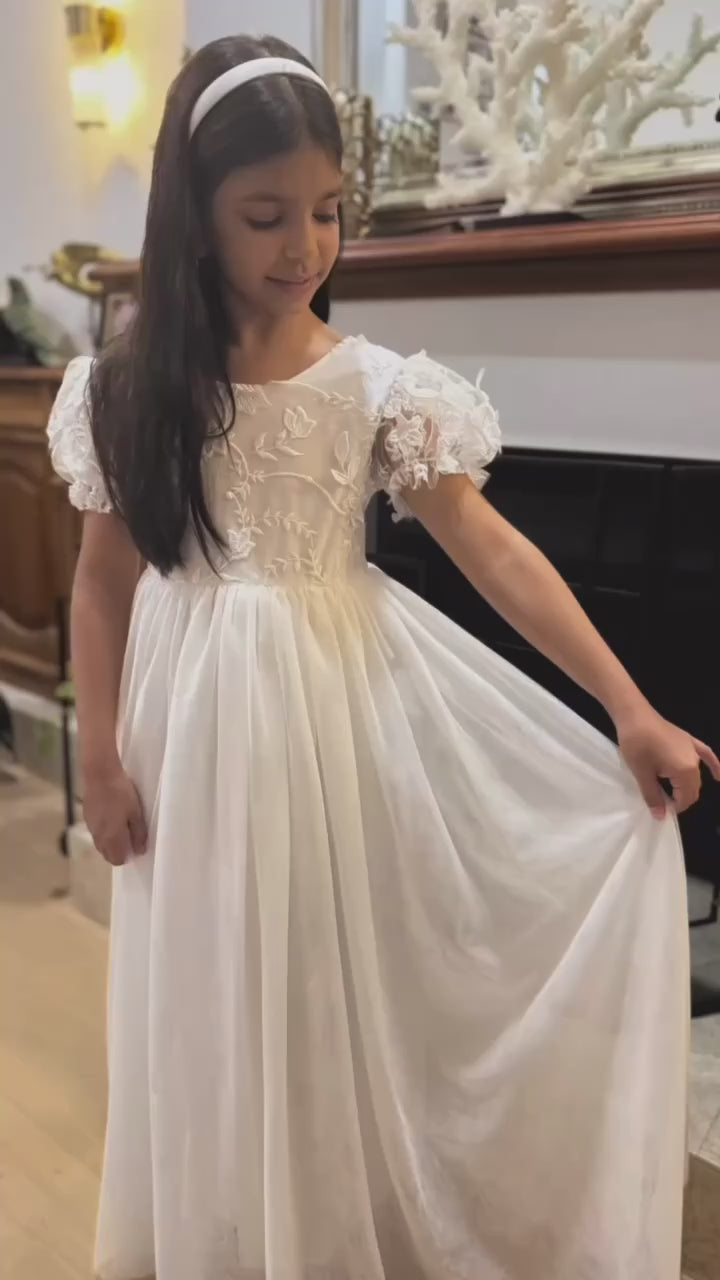 Josephine in Ivory White - Flower Girl or Communion Dress