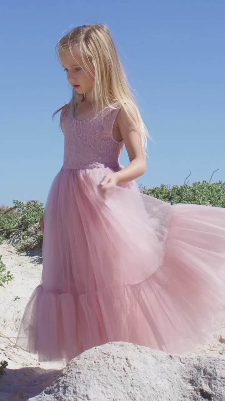 Flora in Dusty Rose ~ Party or Flower Girl Dress