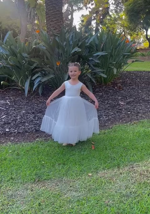 Flora in Ivory ~ Party or Flower Girl Dress