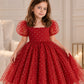 Elvene in Spotty Red Xmas Party Dress