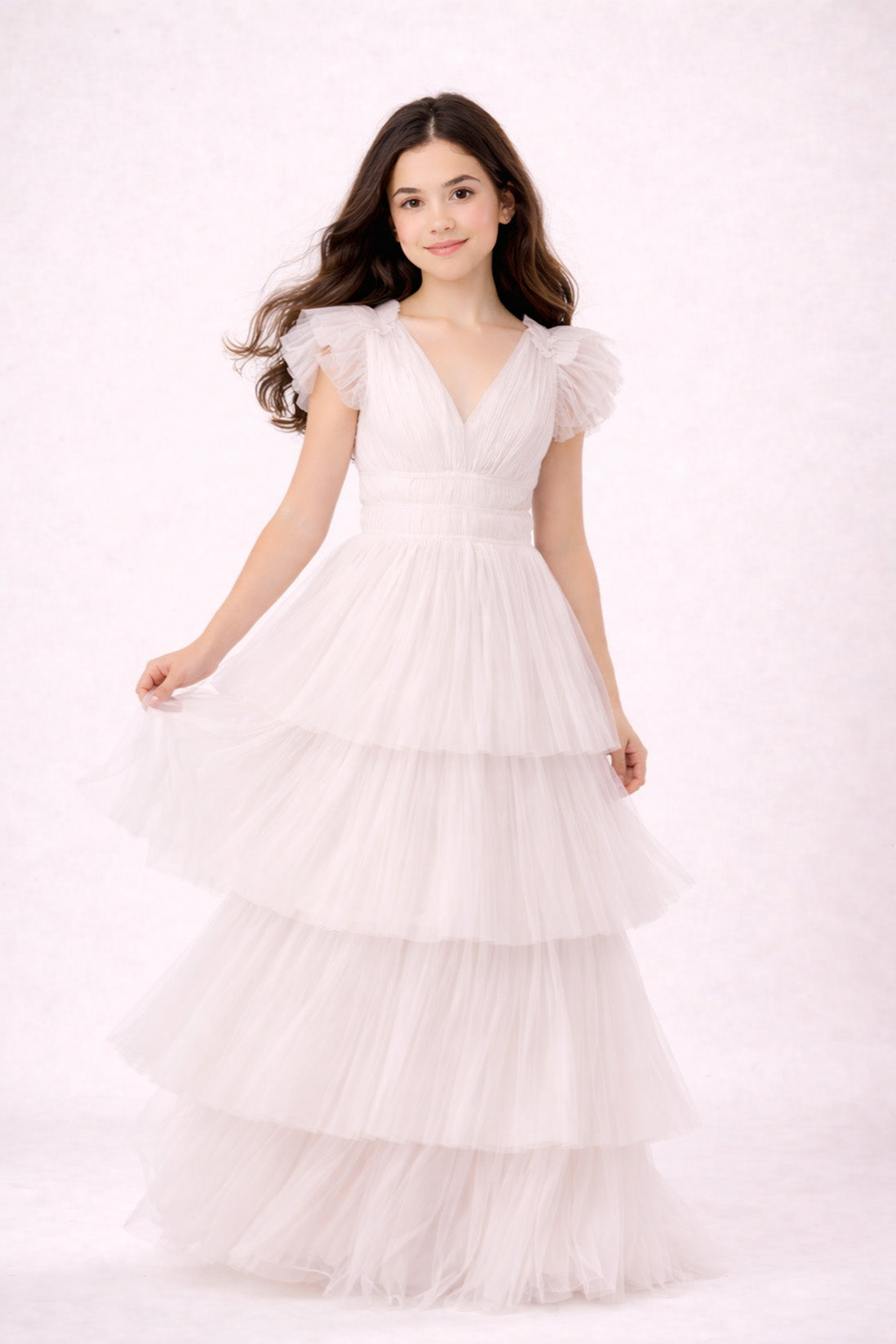 Romana ~ Ivory/White Teen/Tween Dress (Tween/Teen) - Bloom by L+B