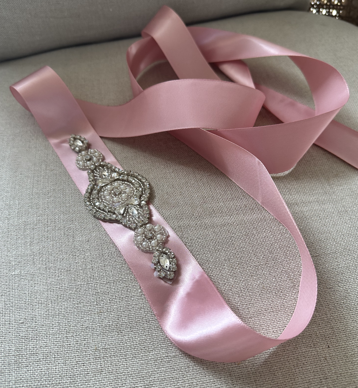Sophia in Navy Girls Flower/Bridal Sash
