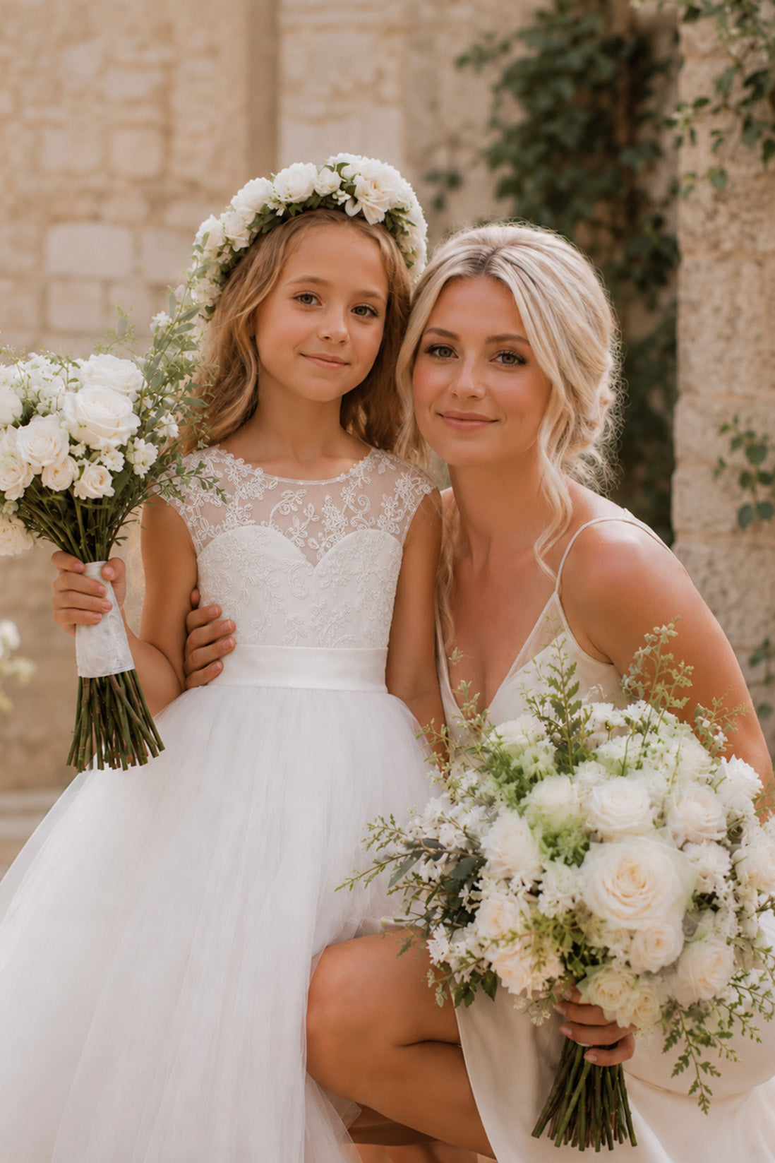 Rowan in Ivory White - Flower Girl or Ceremonial Dress