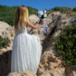 Saffron Ivory White ~ Luxurious Lace Flower Girl Dress