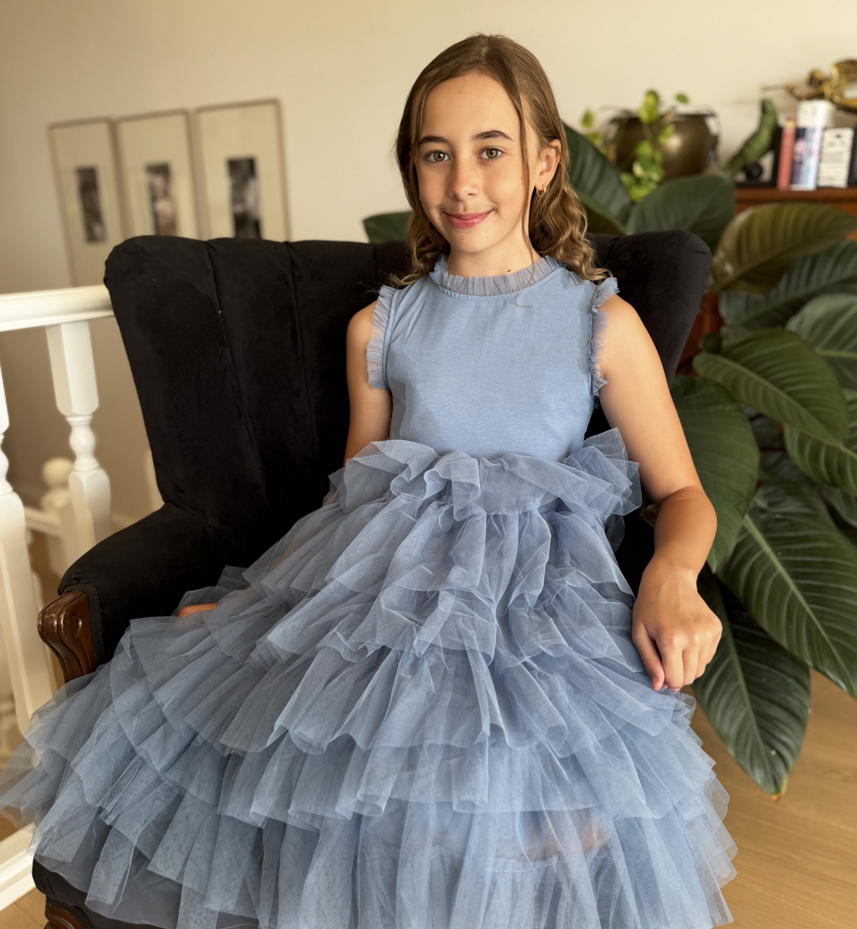 Sapphire in Cornflower Blue ~ Luxurious Party Dress