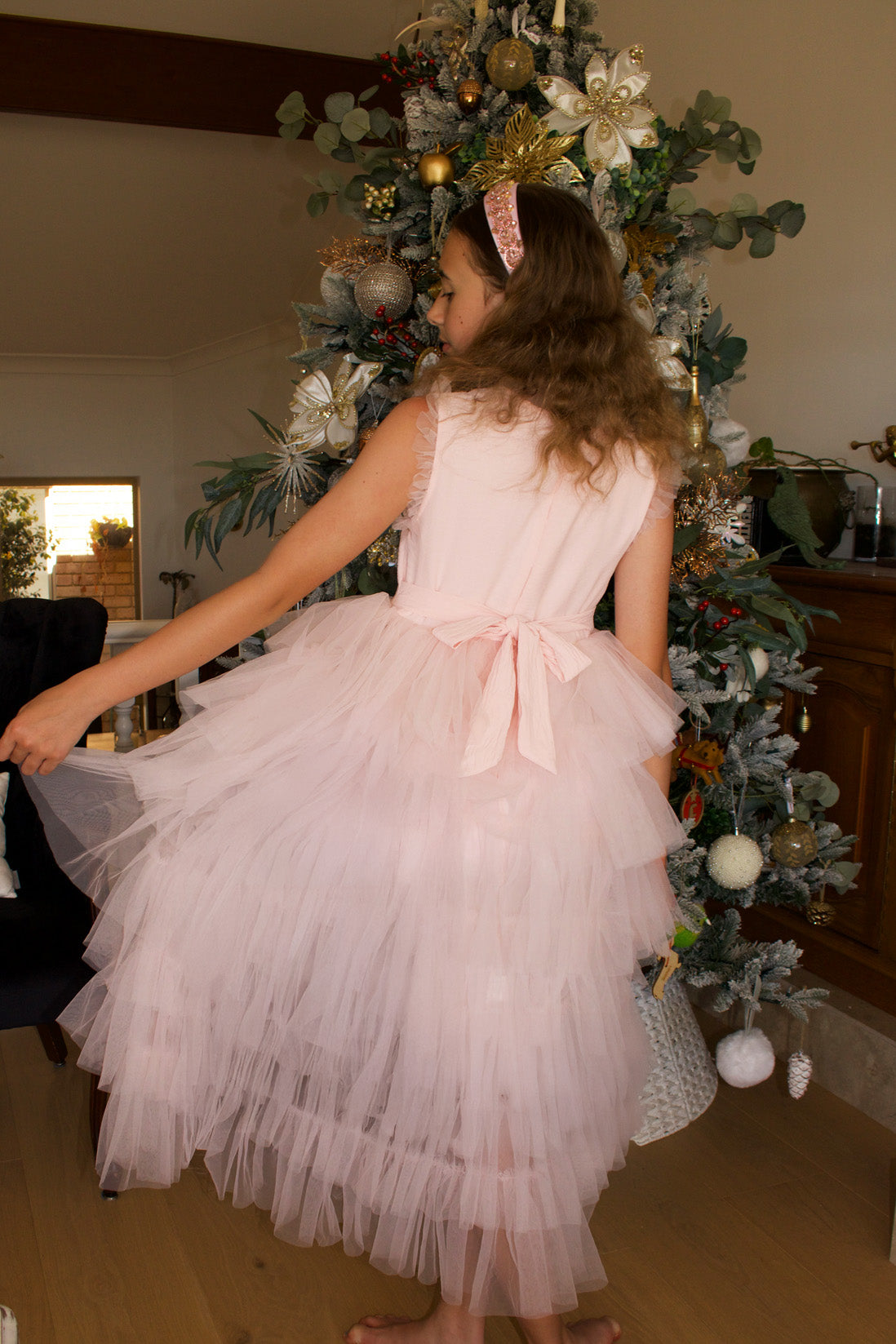 Sapphire in Ballet Pink ~ Luxurious Party Dress