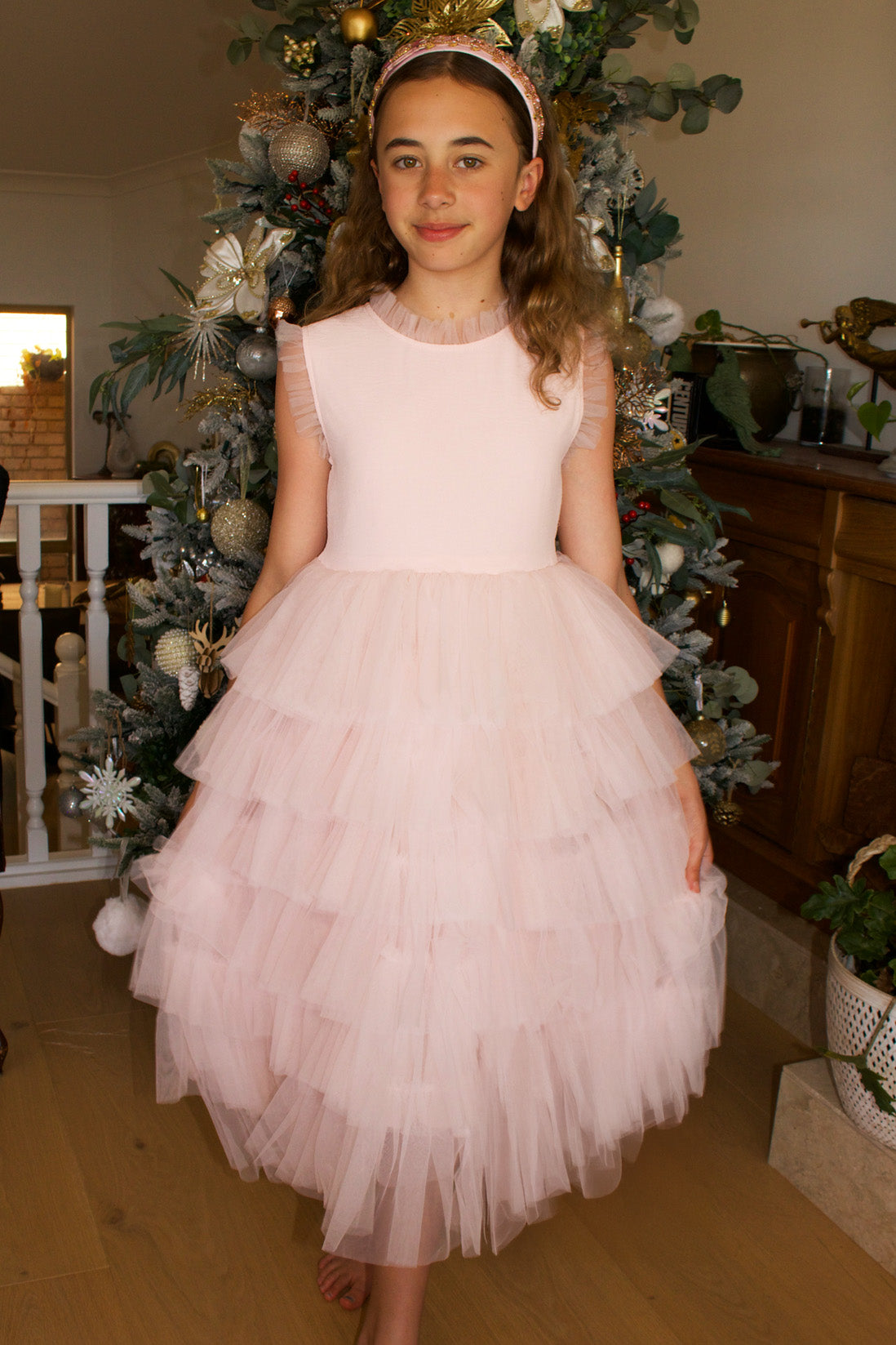 Sapphire in Ballet Pink ~ Luxurious Party Dress