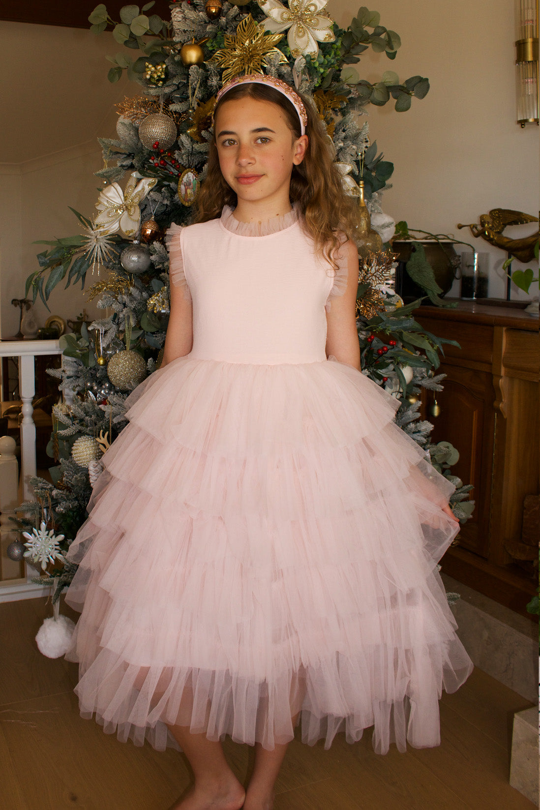 Sapphire in Ballet Pink ~ Luxurious Party Dress