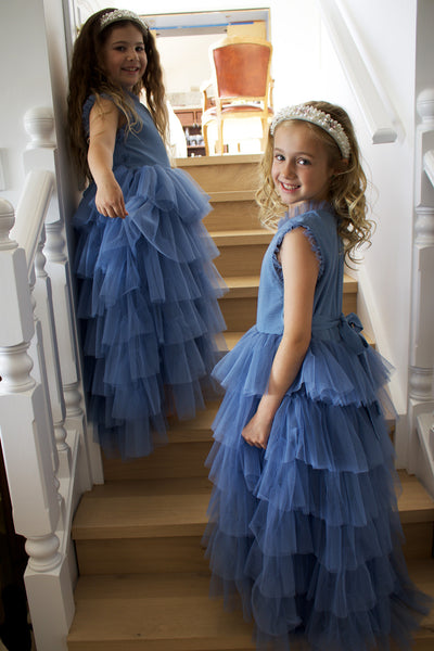 Sapphire in Cornflower Blue ~ Luxurious Party Dress