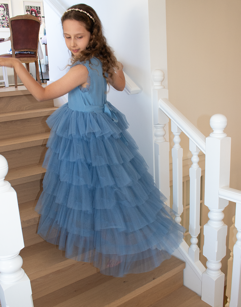 Sapphire in Cornflower Blue ~ Luxurious Party Dress