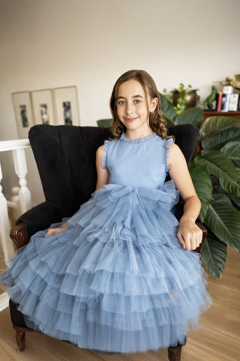 Sapphire in Cornflower Blue ~ Luxurious Party Dress