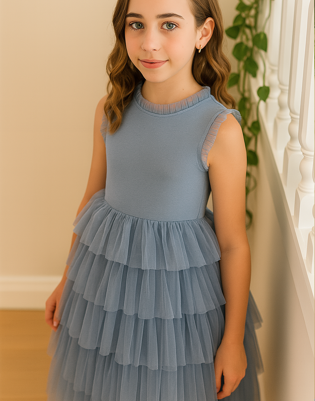 Sapphire in Cornflower Blue ~ Luxurious Party Dress