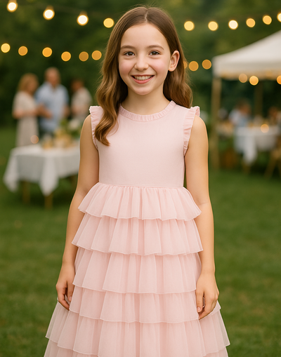 Sapphire in Ballet Pink ~ Luxurious Party Dress