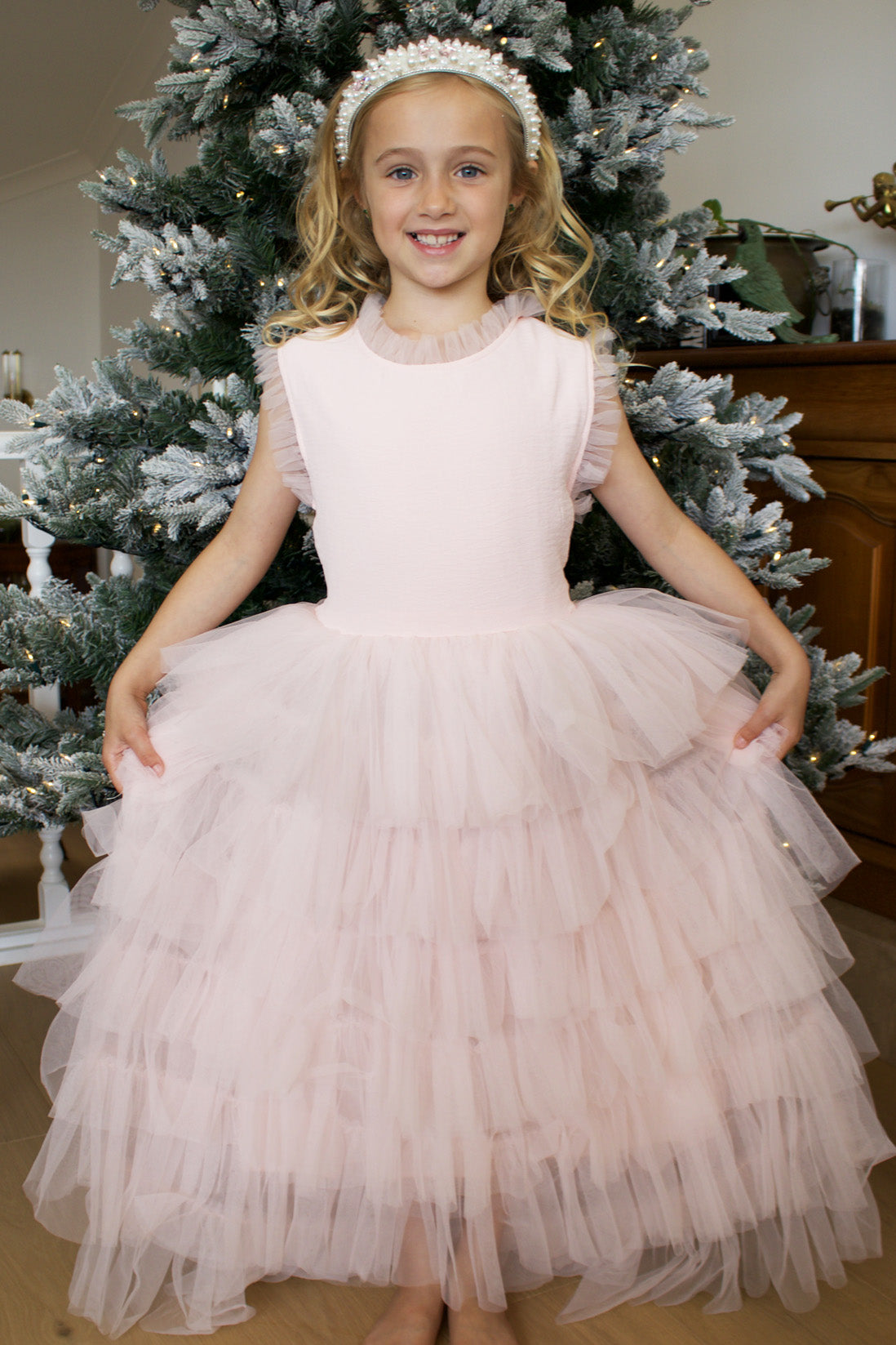 Sapphire in Ballet Pink ~ Luxurious Party Dress